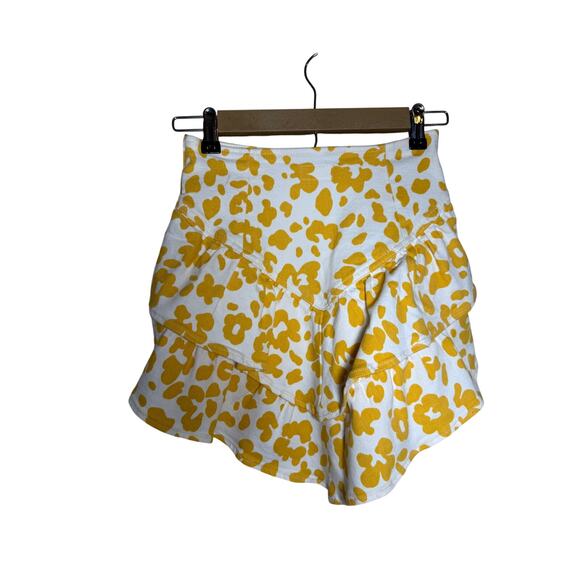 MOTHER Floral Leopard Ruffle Mini Skirt Sz. 24 - Picture 4 of 7